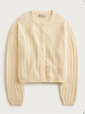 J. Crew Pointelle Bubble Hem Cardigan